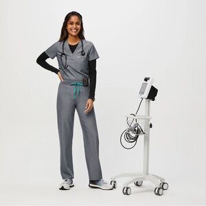 FIGS High Waisted Livingston Basic Scrub Pants (Graphite/Regular/Medium🌟